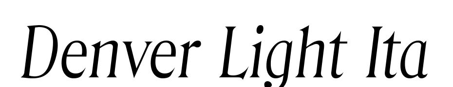 Denver Light Ita Font Download Free